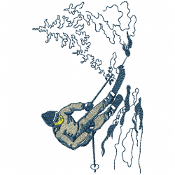 Ski Embroidery Design 3